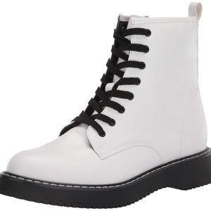 Steve Madden Girl- White Combat Boots size 9